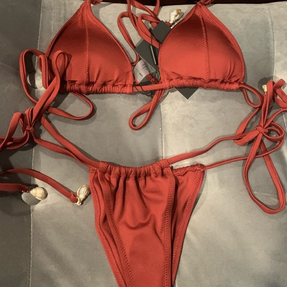 Fashion Nova Rust 2 Piece Bikini - Picture 3 of 6